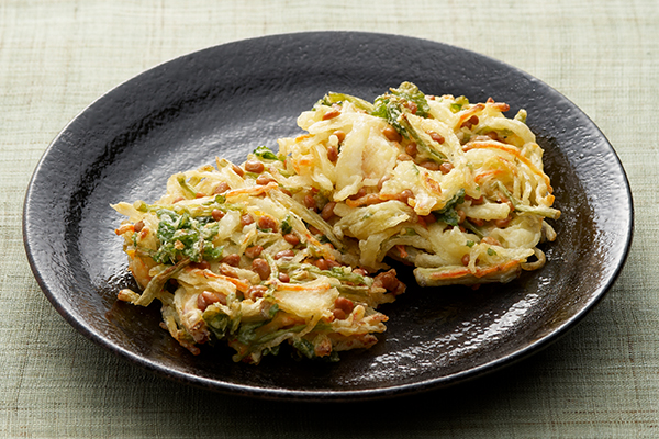 お好きな野菜と 納豆かき揚げ