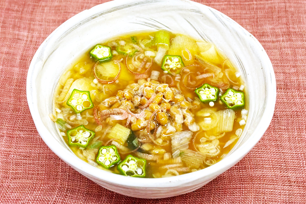 オクラ納豆味噌汁
