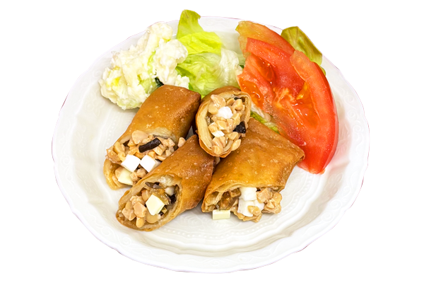 納豆とはんぺんのチーズ春巻き